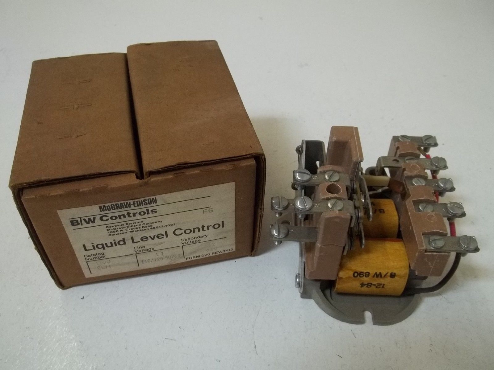 MCGRAW-EDISON TYPE 2-LH LIQUID LEVEL CONTROLS NSMP