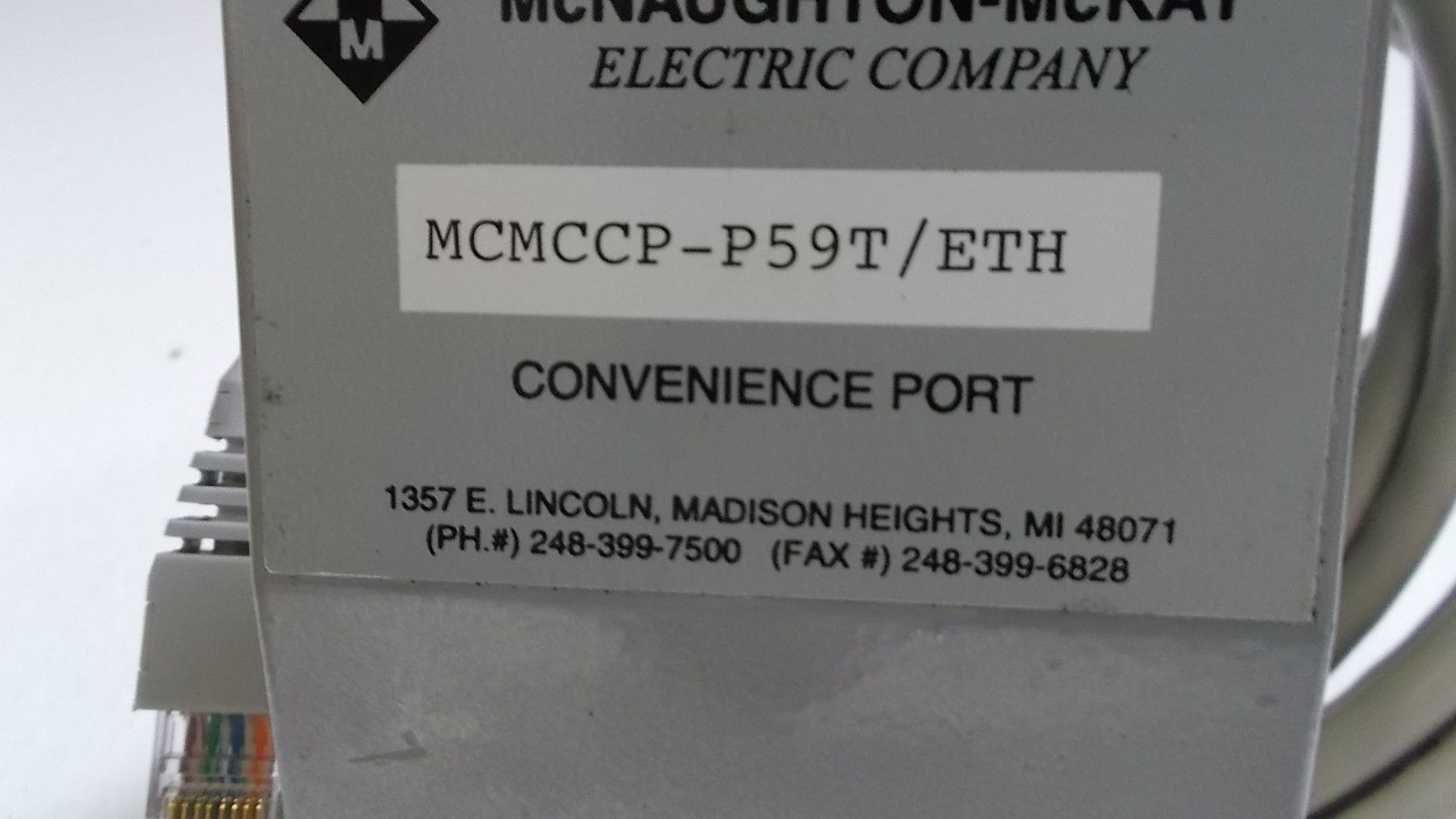 MCNAUGHTON MCKAY CONVIENCE PANNEL MCMCCP-P59T/ETH UNMP