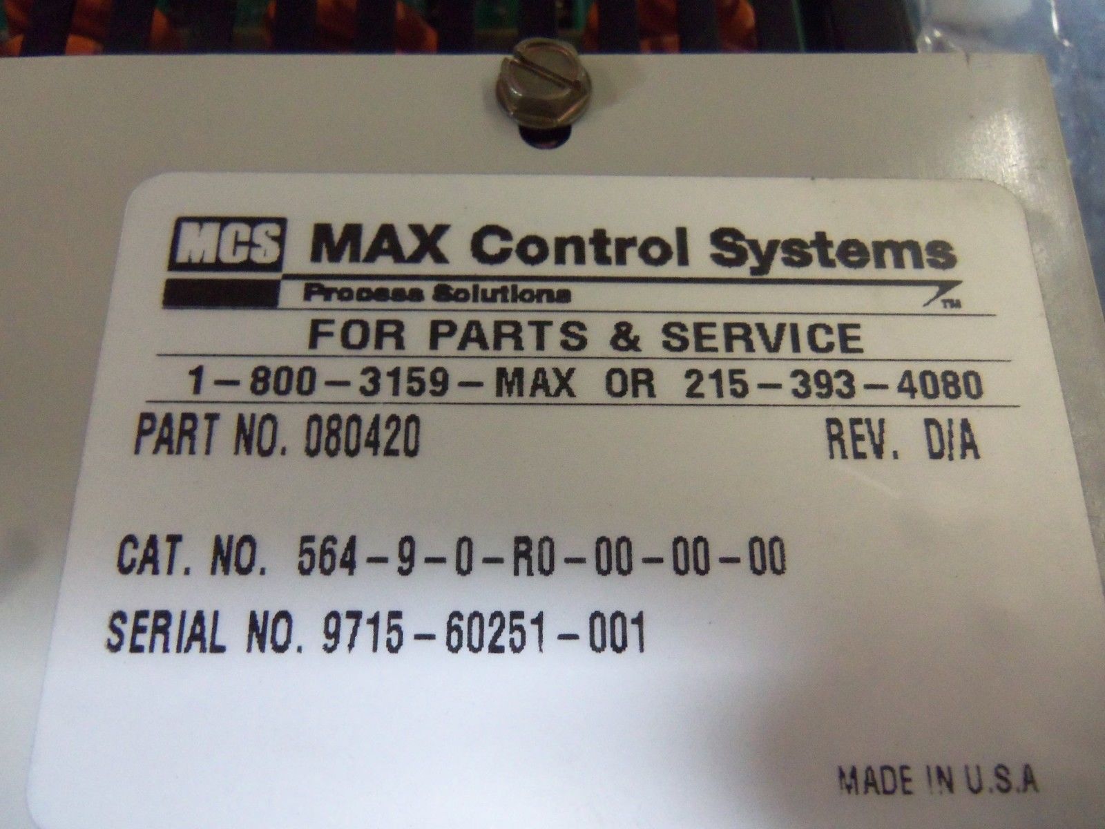 MCS 564-9-0-R0-00-00-00 CIRCUIT BOARD UNMP