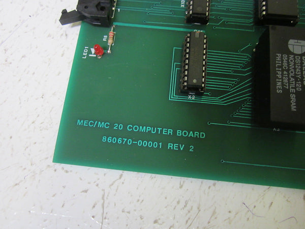 MEC/MC 860670-00001 REV.2 COMPUTER BOARD UNMP