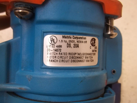 MELTRIC 33-14072 RECEPTACLE  *USED*
