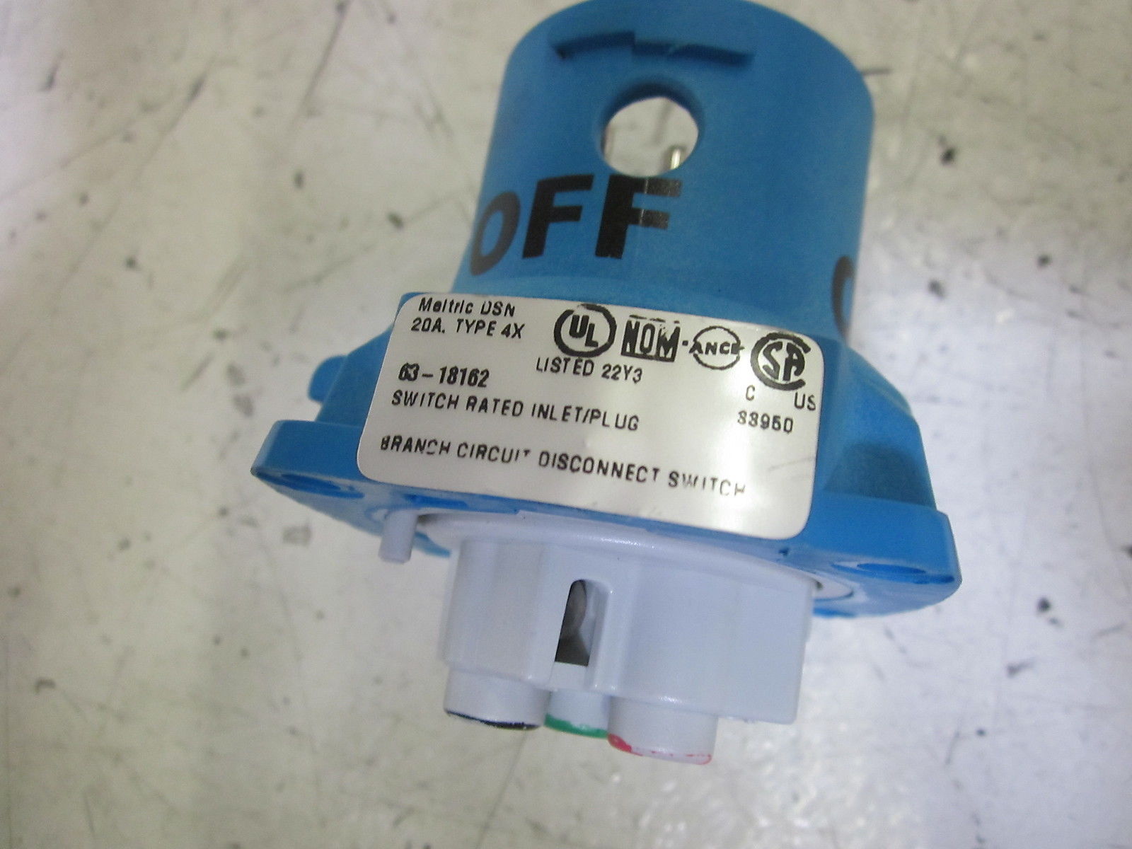 MELTRIC 63-18162 INLET / PLUG 20A NSMP