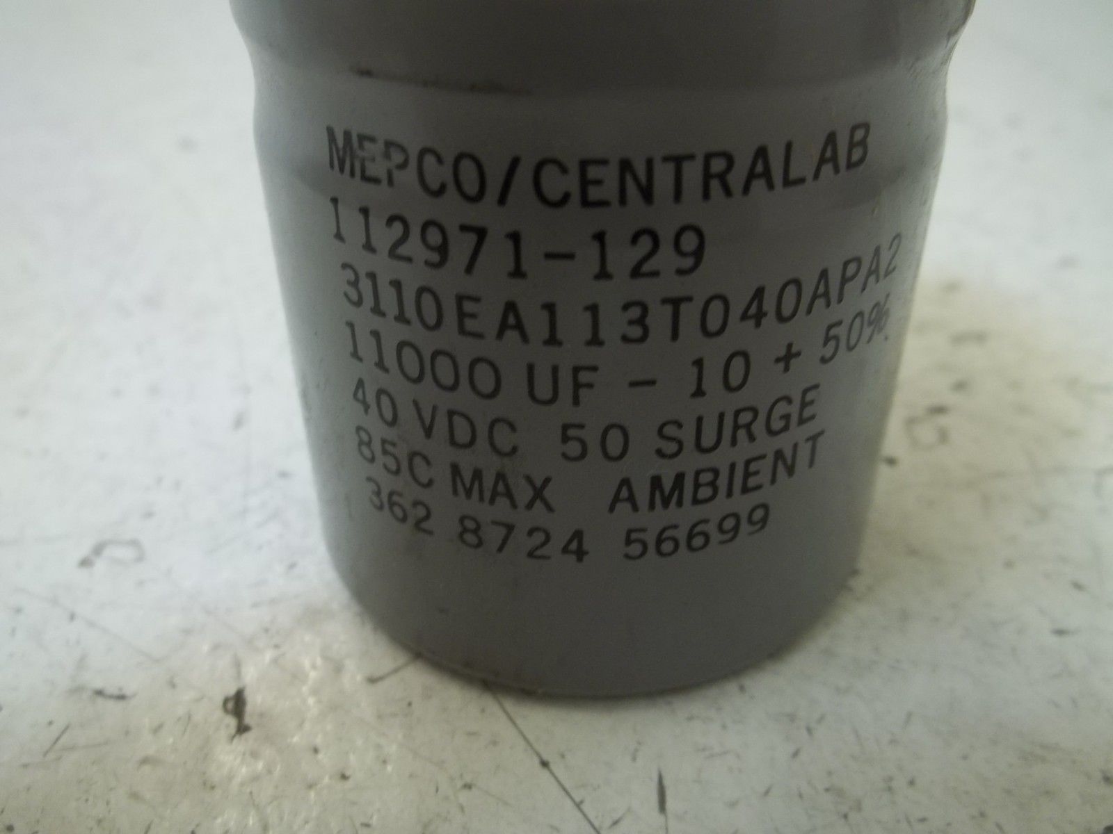 MEPCO/CENTRALAB 112971-129 CAPACITOR 40VDC NSNP