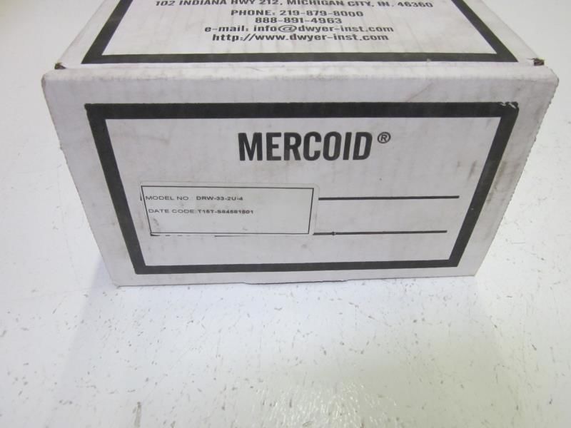 MERCOID DRW-33-2U-4 PRESSURE SWITCH UNMP