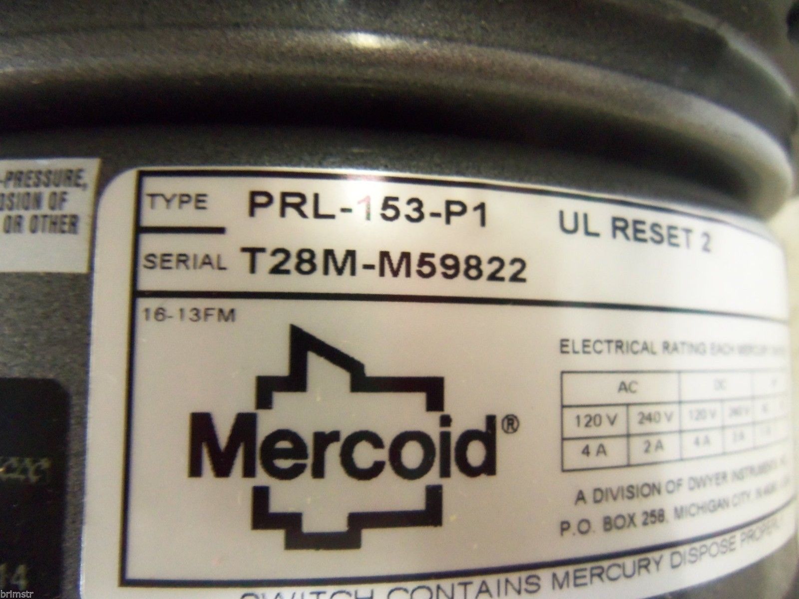 MERCOID PRL-153-P1 *NEW IN BOX*