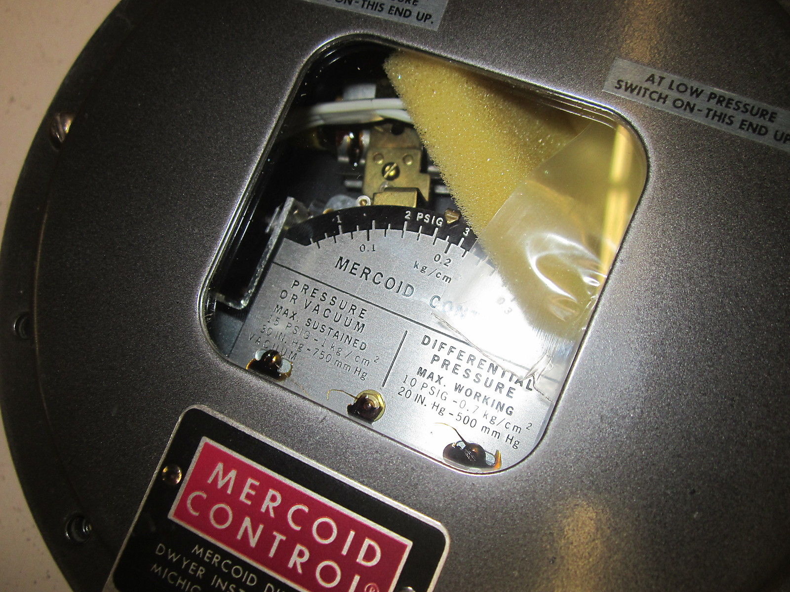 MERCOID PRLW-153-P2 2&3R PRESSURE SWITCH UNMP
