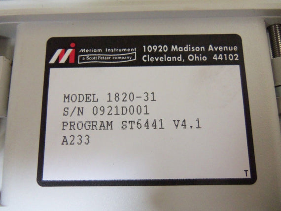 MERIAM INSTRUMENTS 1820-31 TOTALIZER (REPAIRED) *USED*