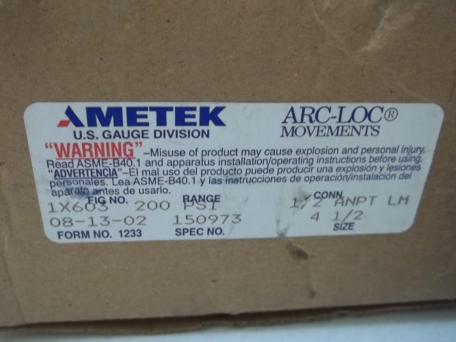 METEK 1X603 200 NSMP