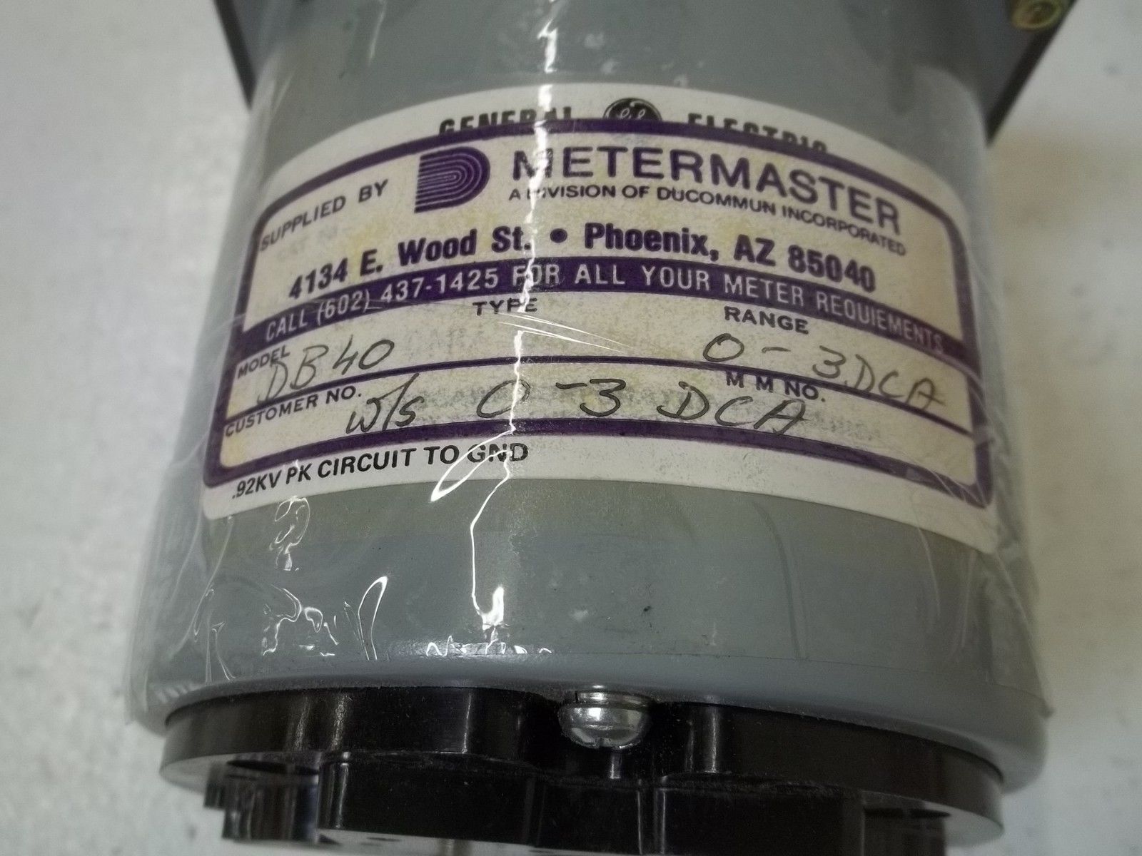 METER MASTER  DB40 PANEL METER 0-3 NSMP