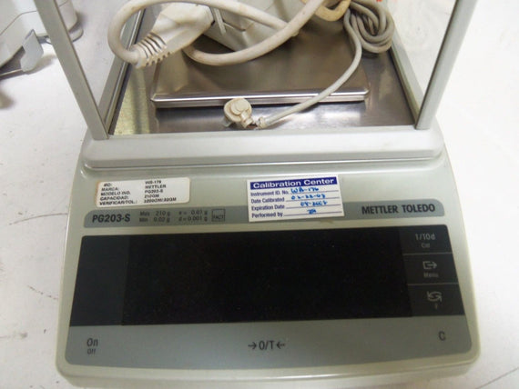 METTLER TOLEDO PG203-S ANALYTICAL BALANCE SCALE *USED*
