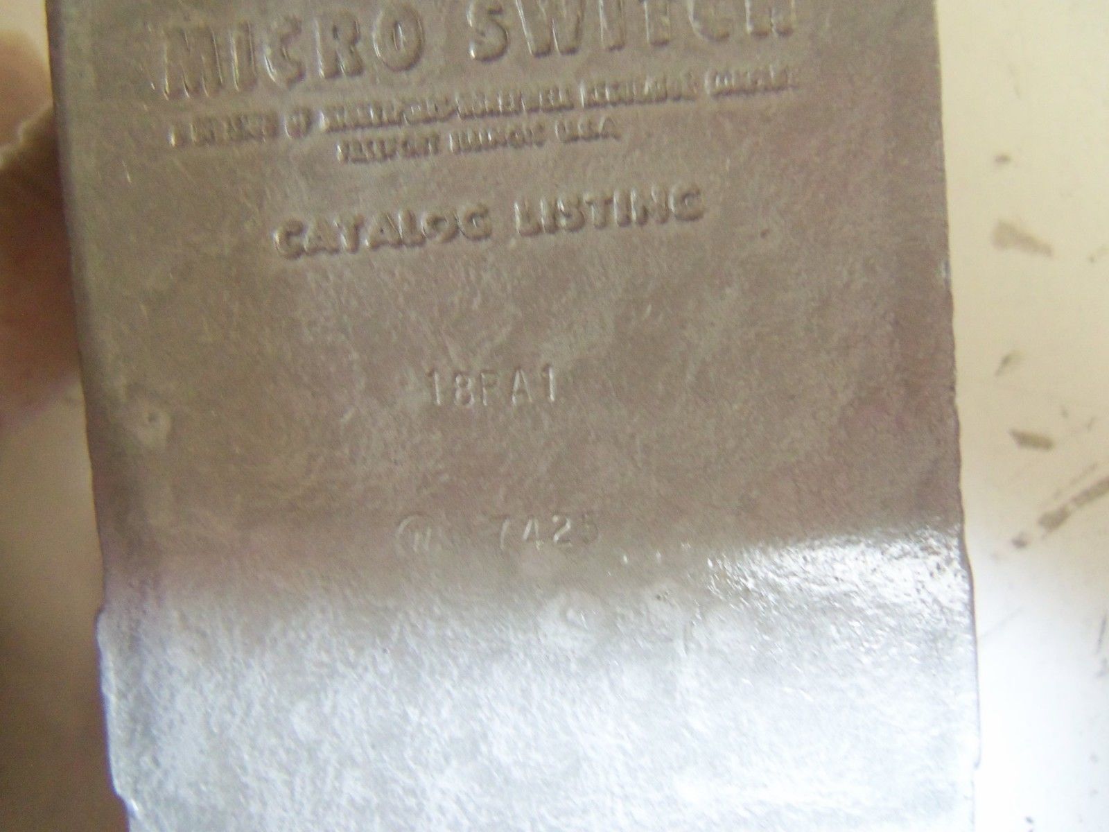 MICROSWITCH 18PA1 LIMIT SWITCH BODY (GREY) UNMP