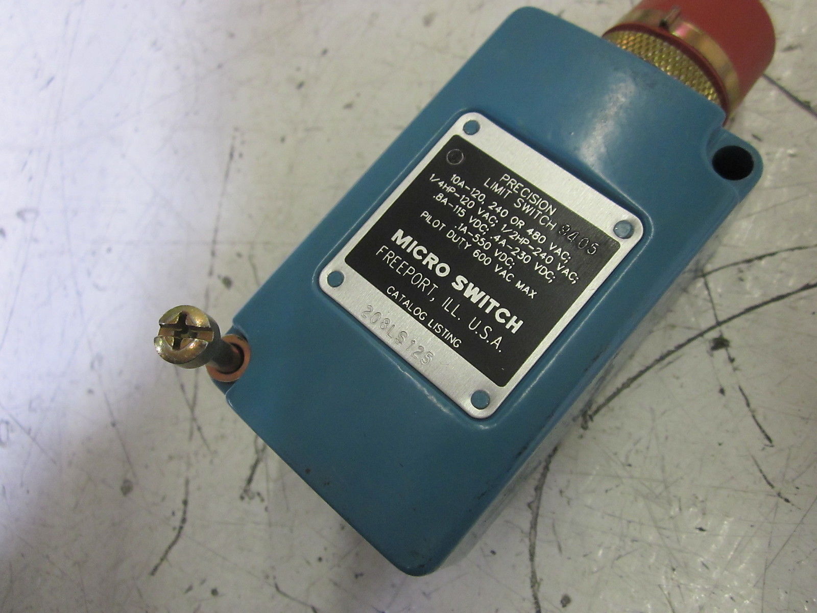 MICRO SWITCH 208LS125 LIMIT SWITCH (AS PICTURED) NSNP