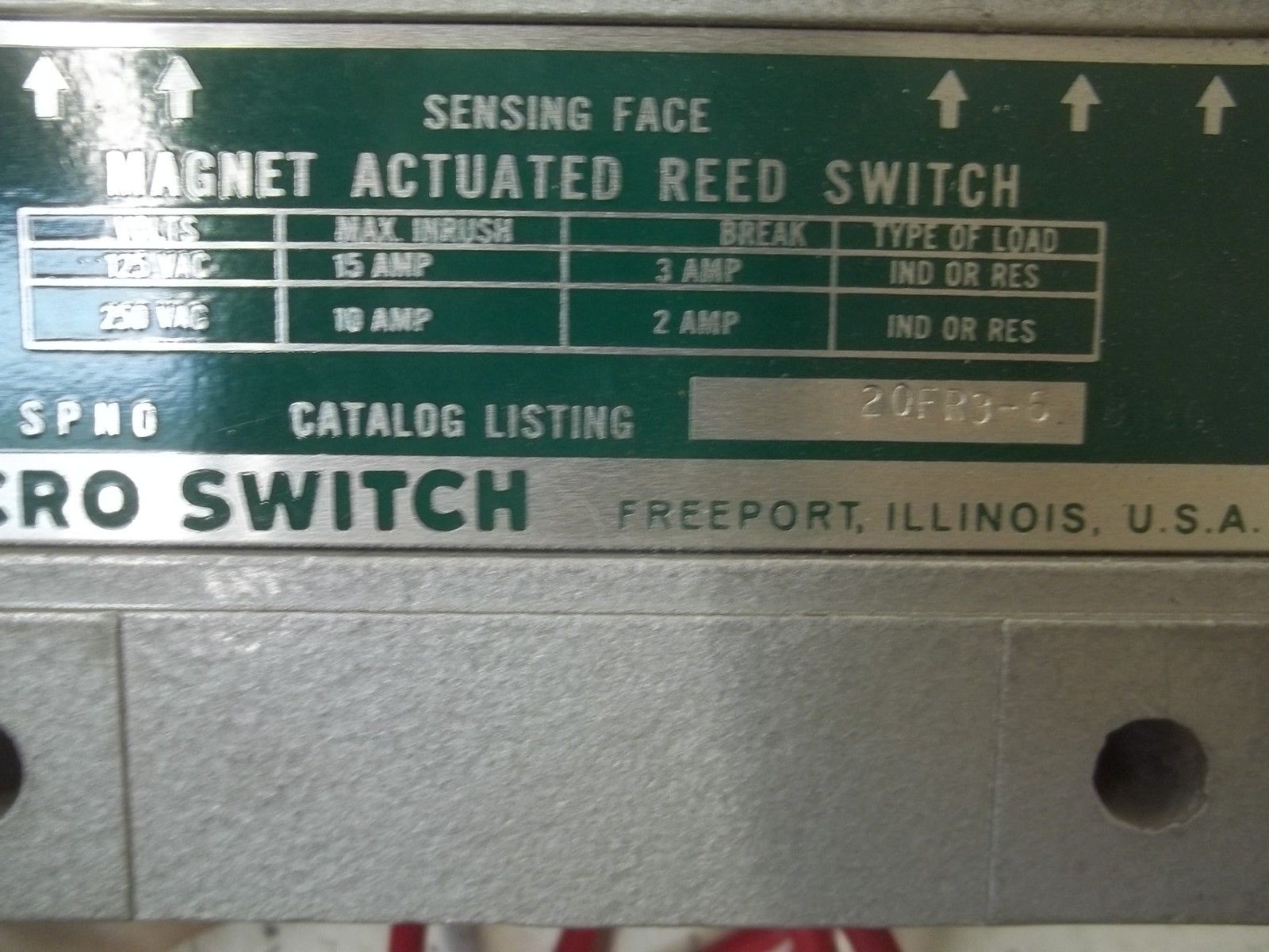 MICRO SWITCH 20FR3-6 NSNP