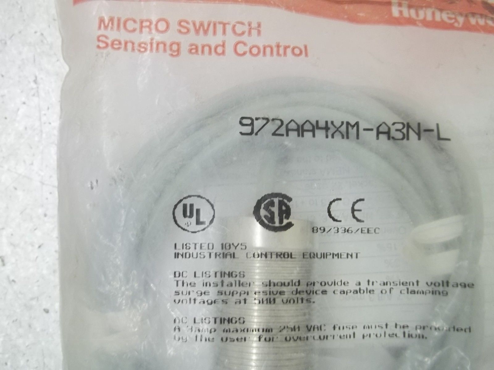 MICRO SWITCH 972AA4XM-A3N-L PROXIMITY SWITCH NSMP
