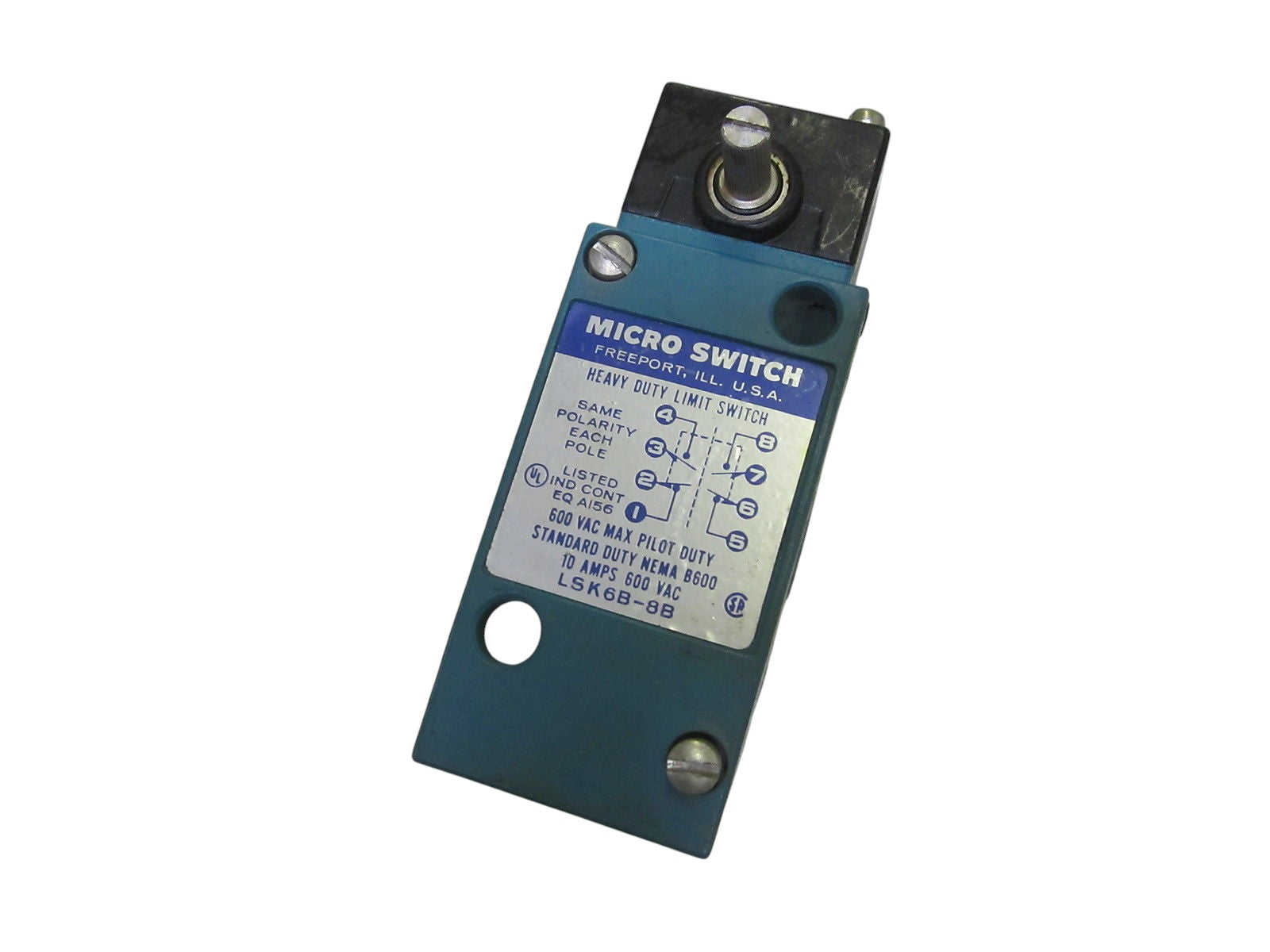 MICRO SWITCH LSK6B-8B LIMIT SWITCH (AS PICTURED) UNMP