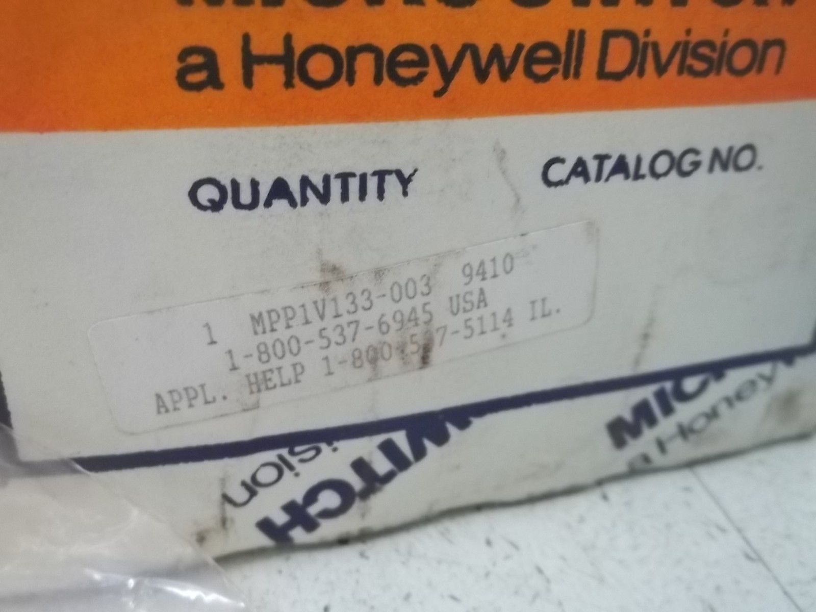 MICRO SWITCH MPP1V133-003 PHOTOELECTRIC NSMP