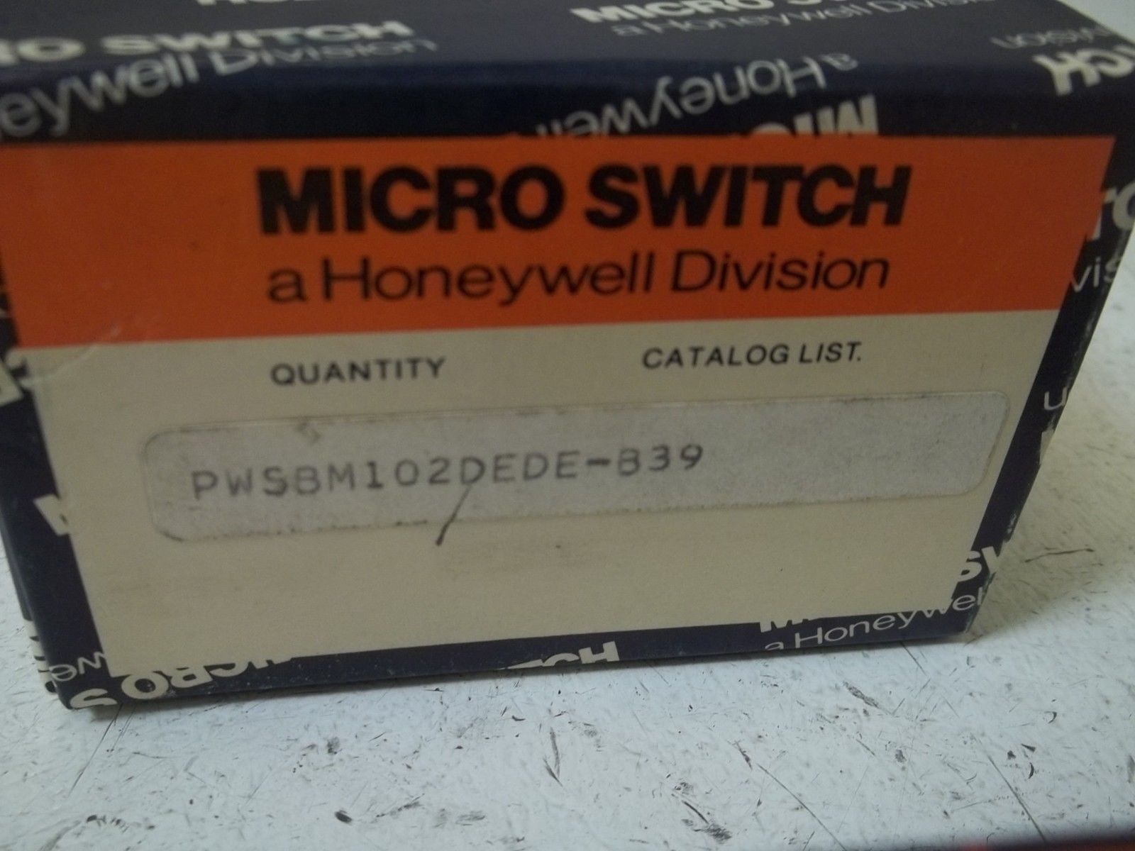 MICRO SWITCH PWSBM102DEDE-B39 NSMP