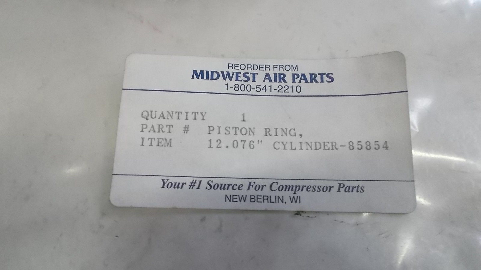 MIDWEST AIR 12.0476 CYLINDER 85854 NSNP