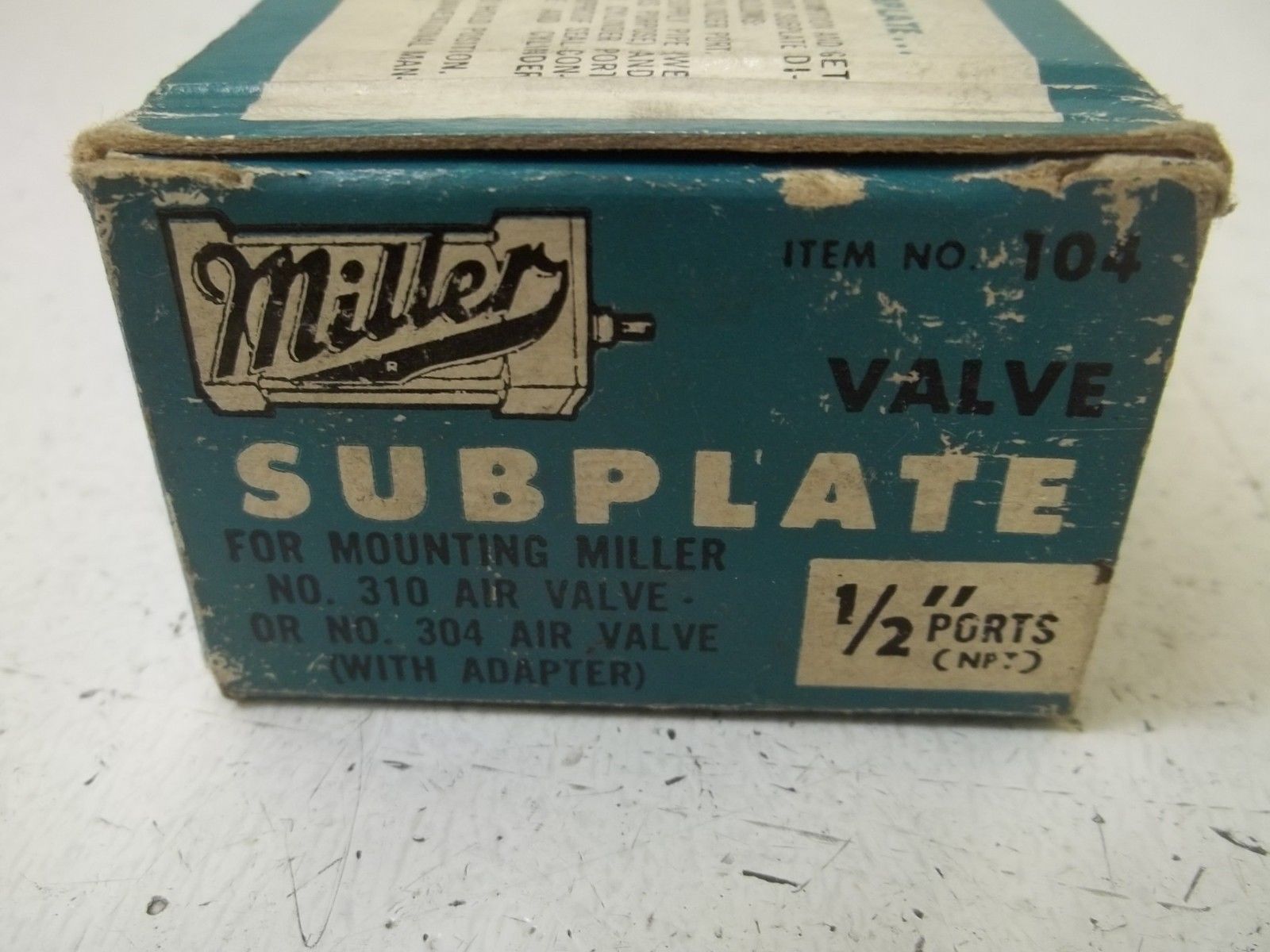 MILLER 104 1/2" NPT VALVE SUBPLATE NSMP