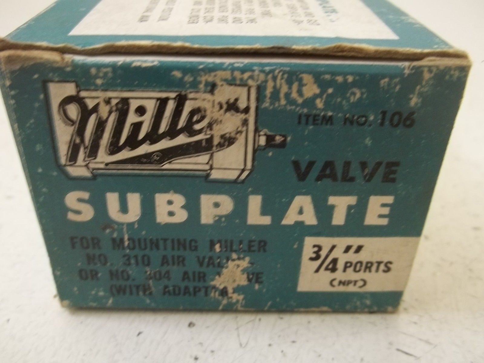 MILLER 106 3/4" NPT VALVE SUBPLATE NSMP