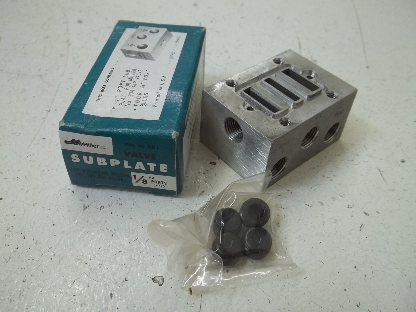 MILLER 301 1/8" VALVE SUBPLATE NSMP