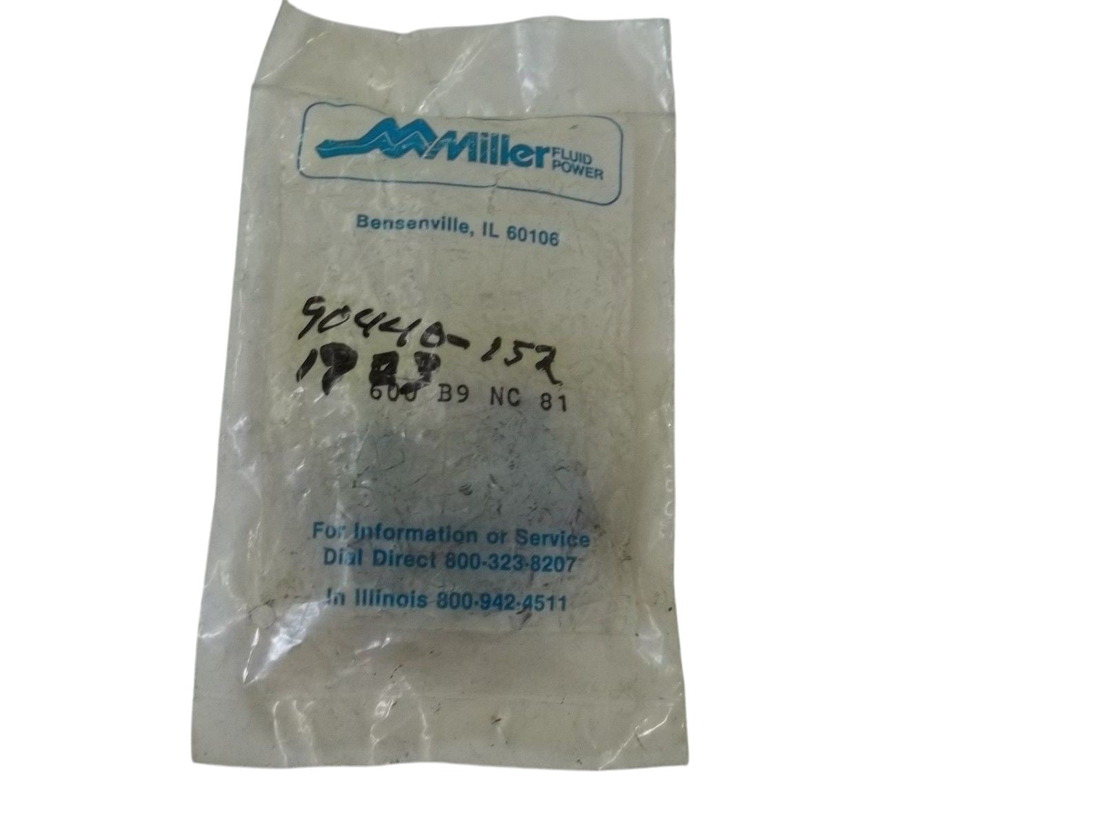 MILLER 600 B9 NC 81 BALL ROLLER VALVE NSMP