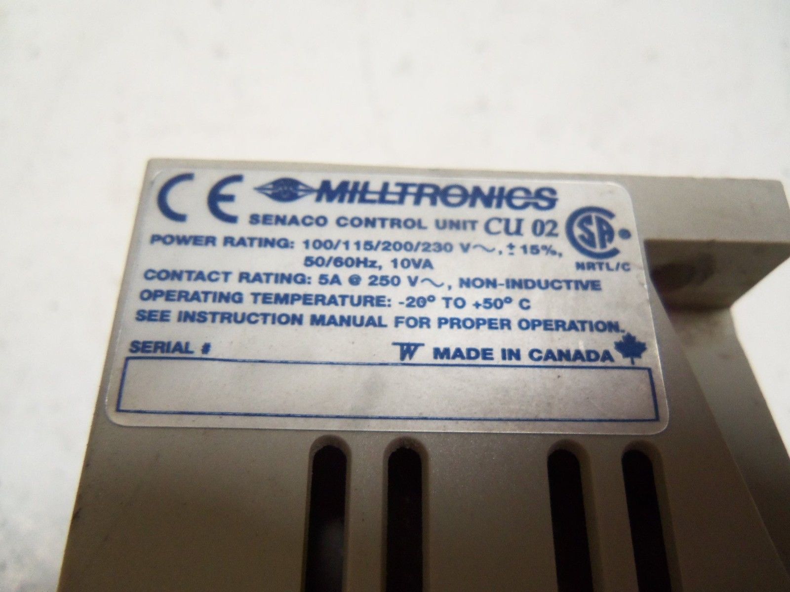 MILLTRONICS CW-02 UNMP