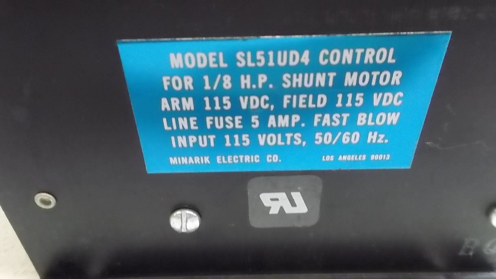 MINARIK SPEED CONTROLLER S151UD4 UNMP