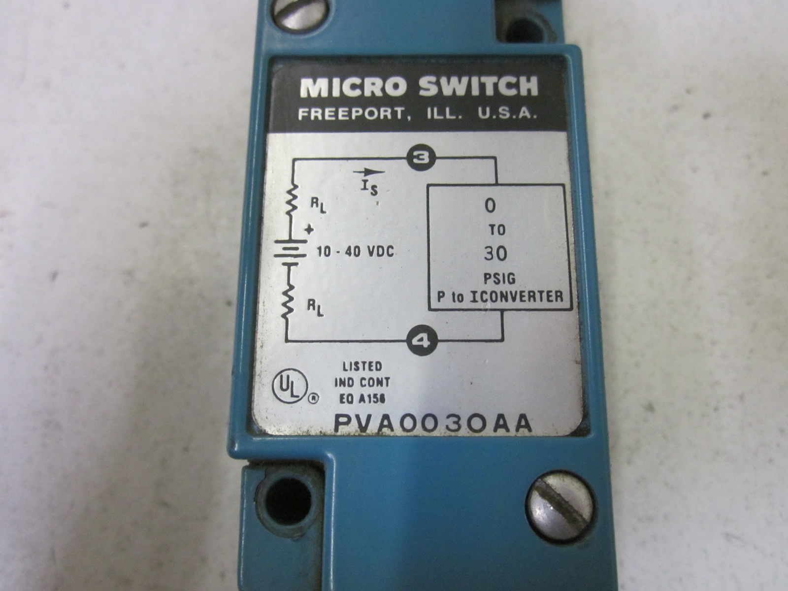 MIRCO SWITCH PVA000AA UNMP