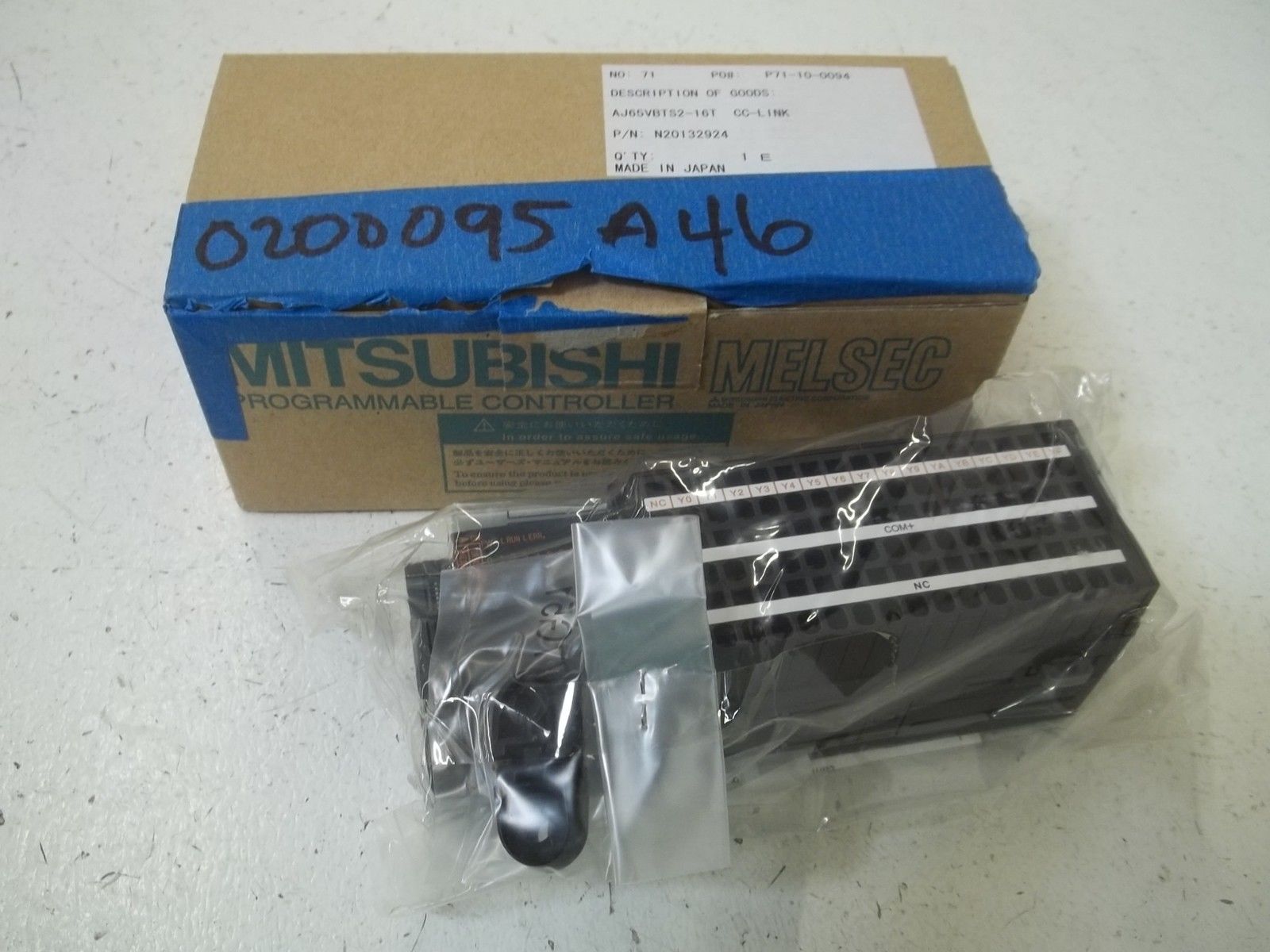 MITSUBISHI AJ65VBTS2-16T CC-LINK I/O16 SINK TR OUT SPRING CLAMP NSMP