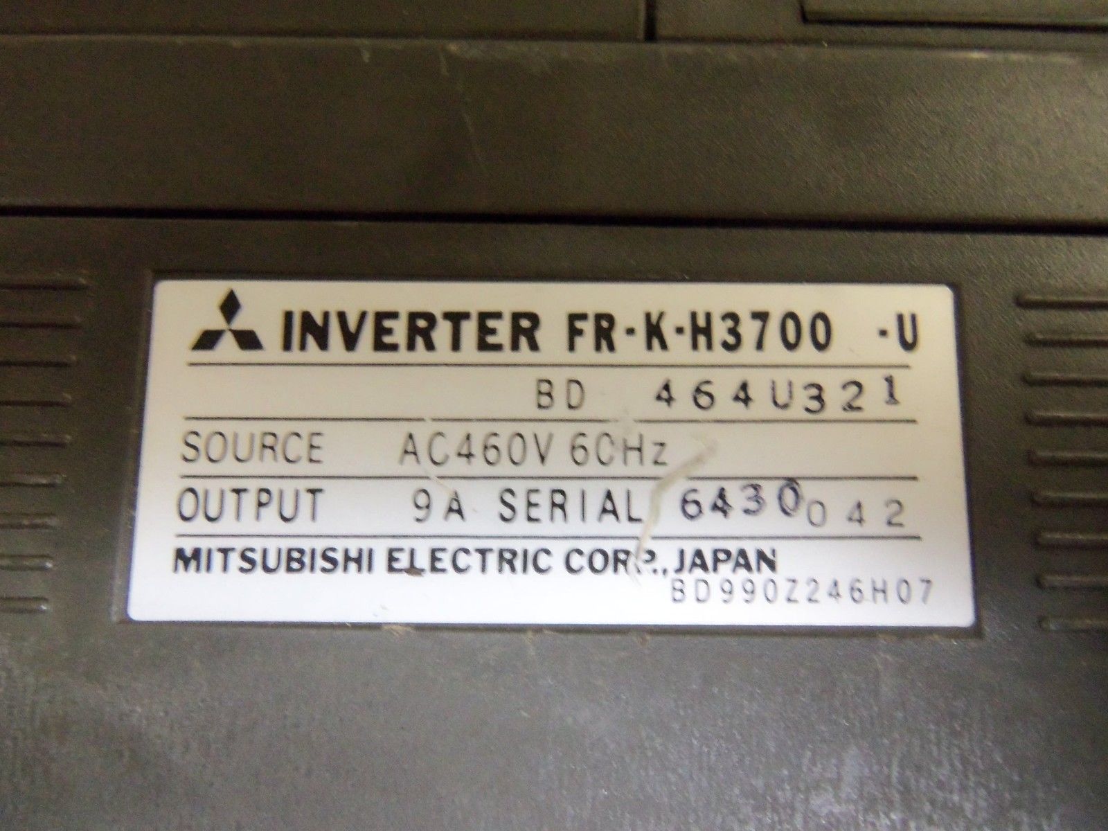 MITSUBISHI FR-K-H3700-U AC DRIVE UNMP