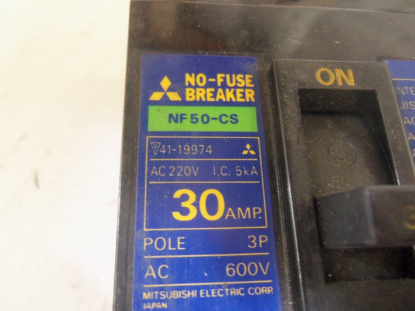 MITSUBISHI NF50-CS 30AMP CIRCUIT BREAKER UNMP