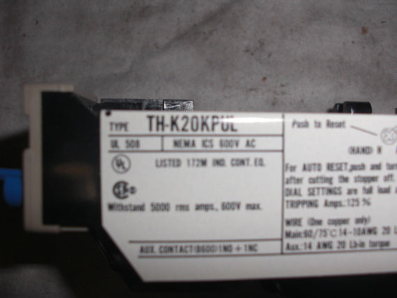 MITSUBISHI TH-K20KPUL THERMAL OVERLOAD RELAY * NEW IN BOX *