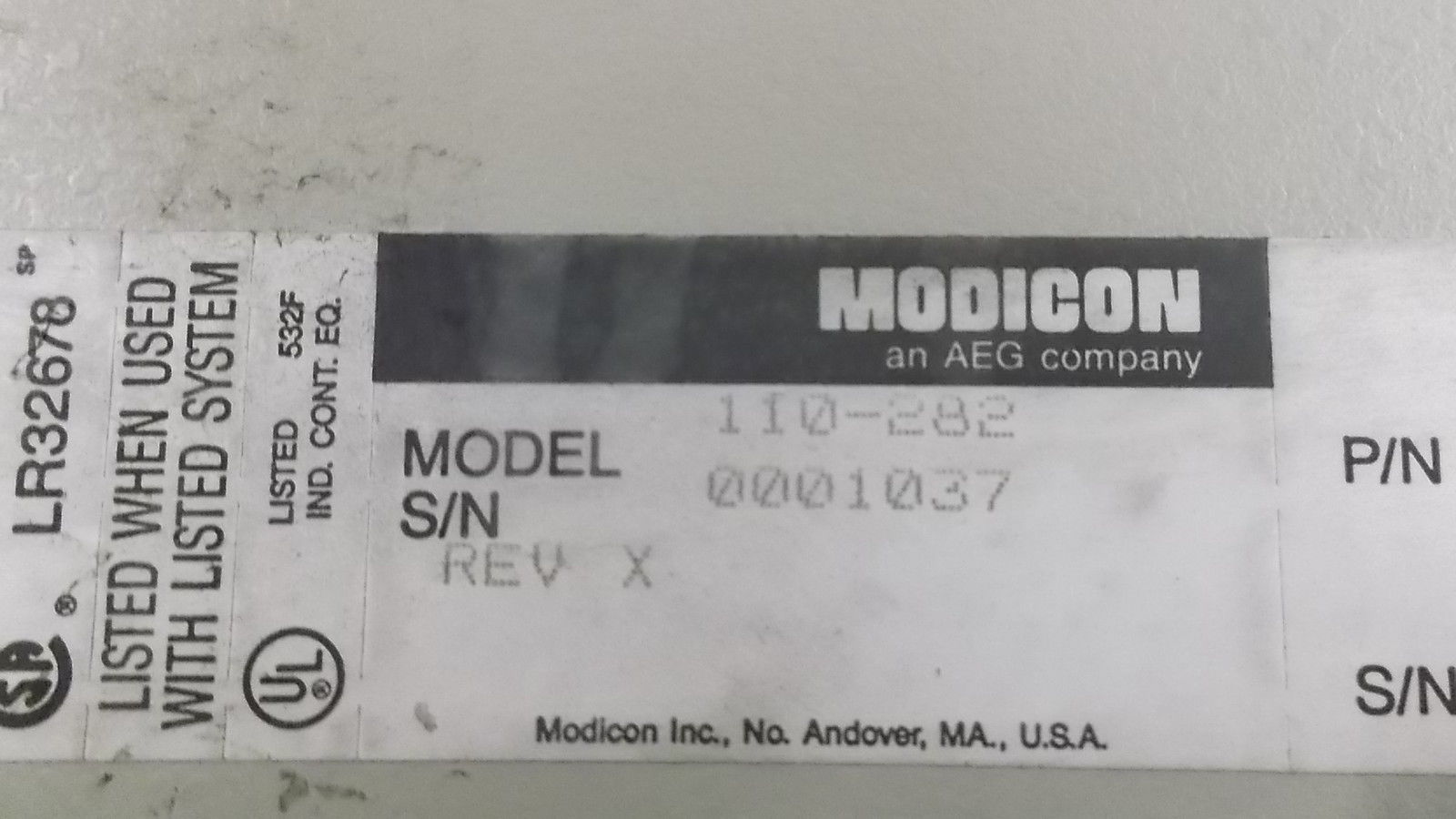 MODICON 110-282 SERVO POSITIONER UNMP