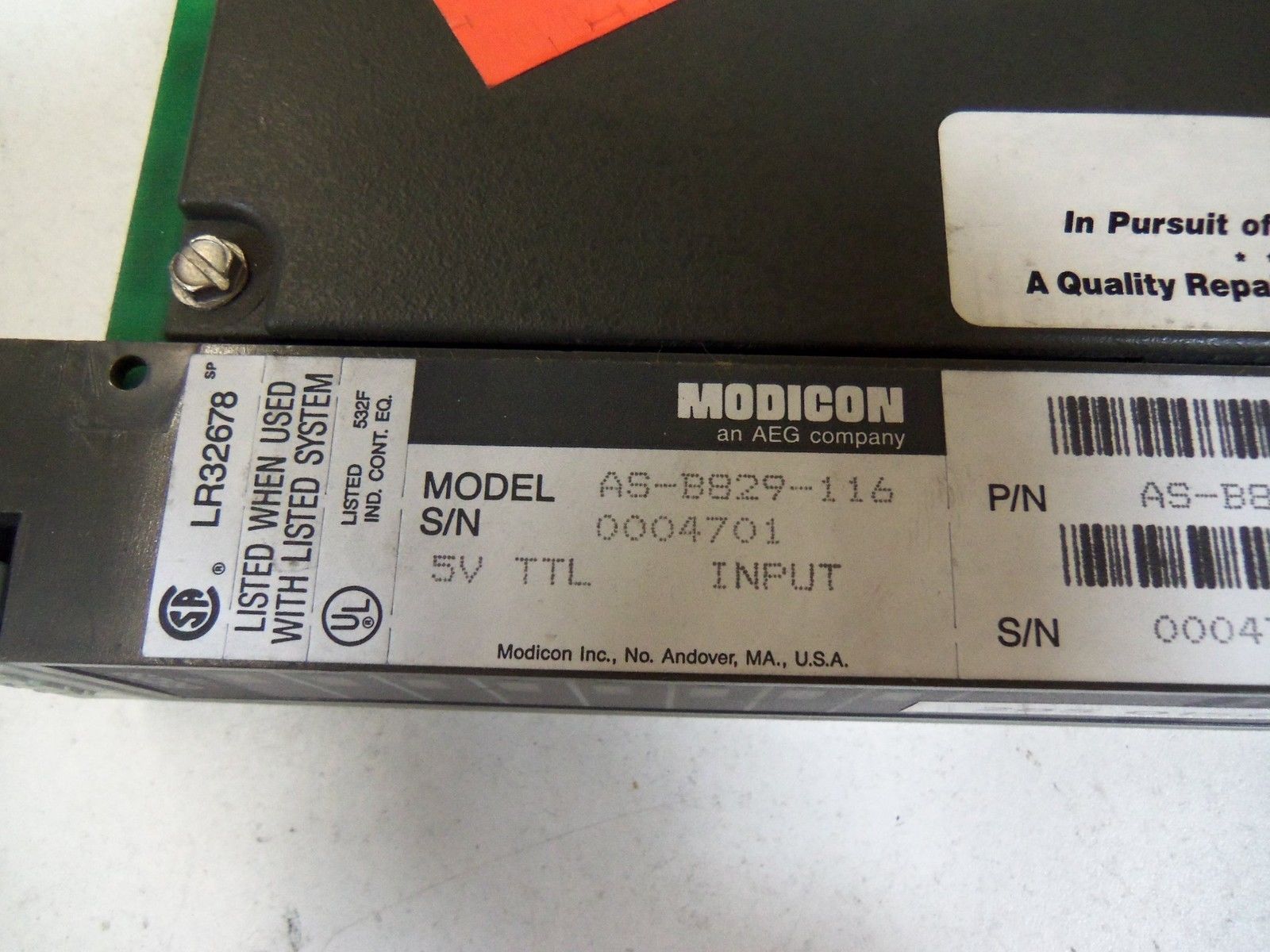 MODICON AS-B829-116 5V TTL FAST INPUT UNMP