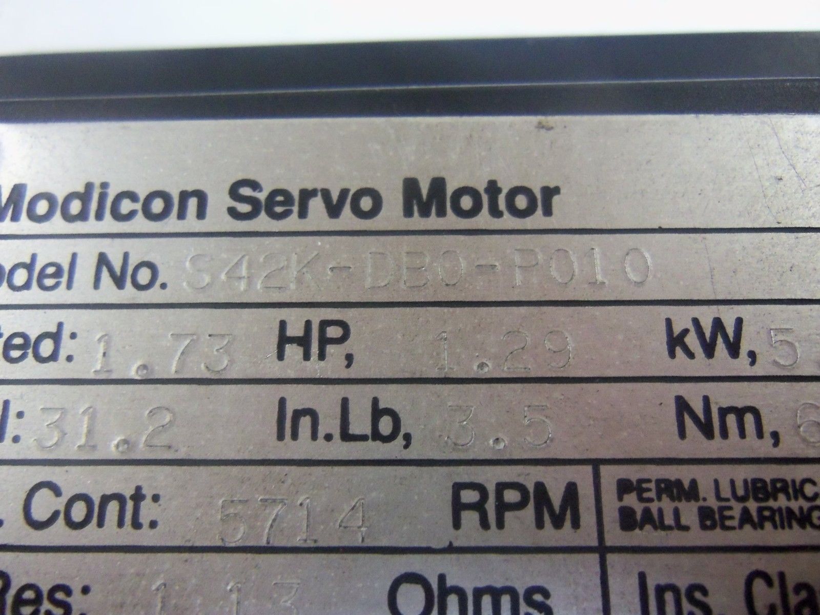 MODICON S42K-DB0-P010 SERVO MOTOR NSNP