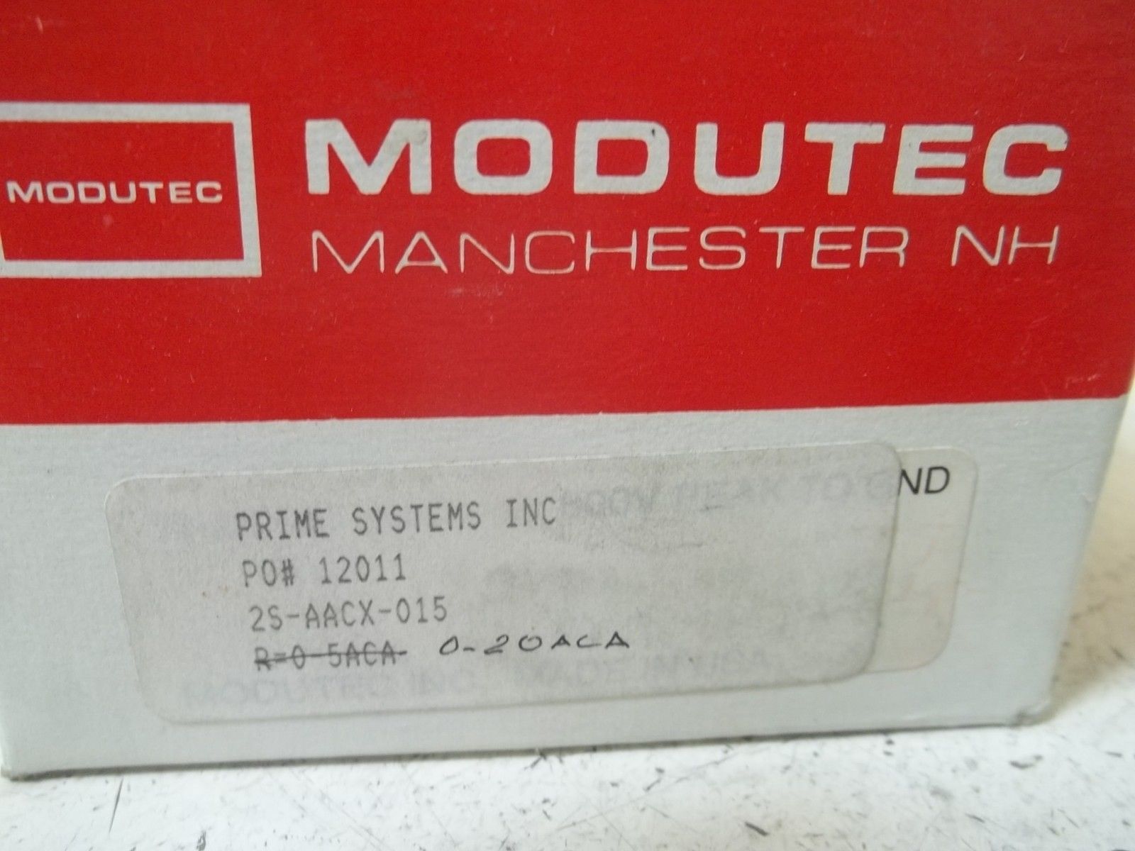 MODUTEC 2S-AACX-015 PANEL METER 0-15 A-C AMPERES UNMP