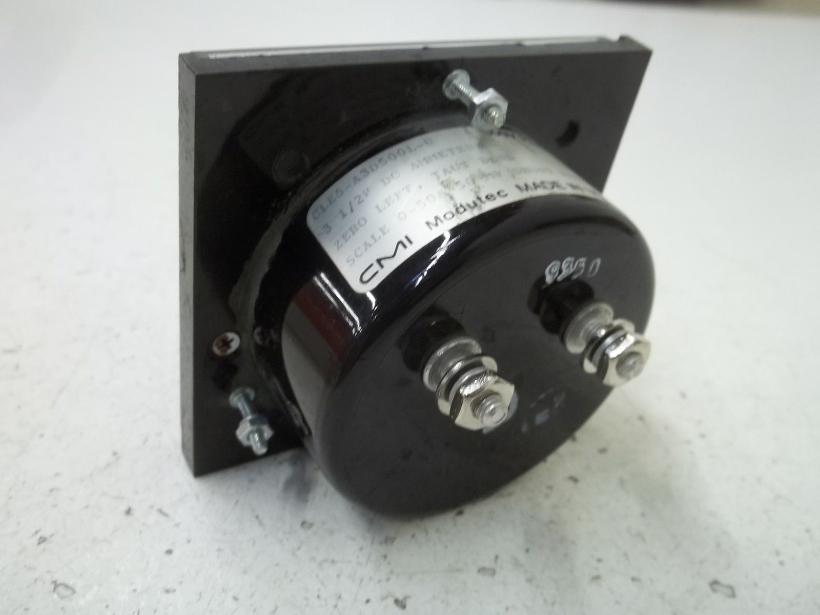 MODUTEC CLE8-A3D500L-U METER PANEL 0-50 3-1/2" DC AMPERES UNMP