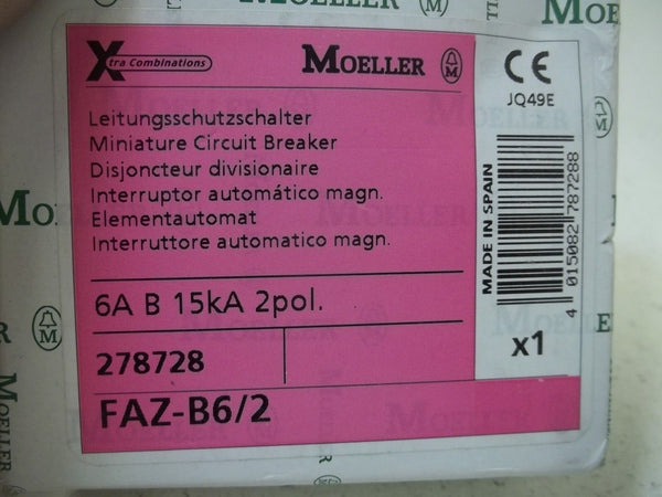 MOELLER FAZ-B6/2 MINIATURE CIRCUIT BREAKER NSMP