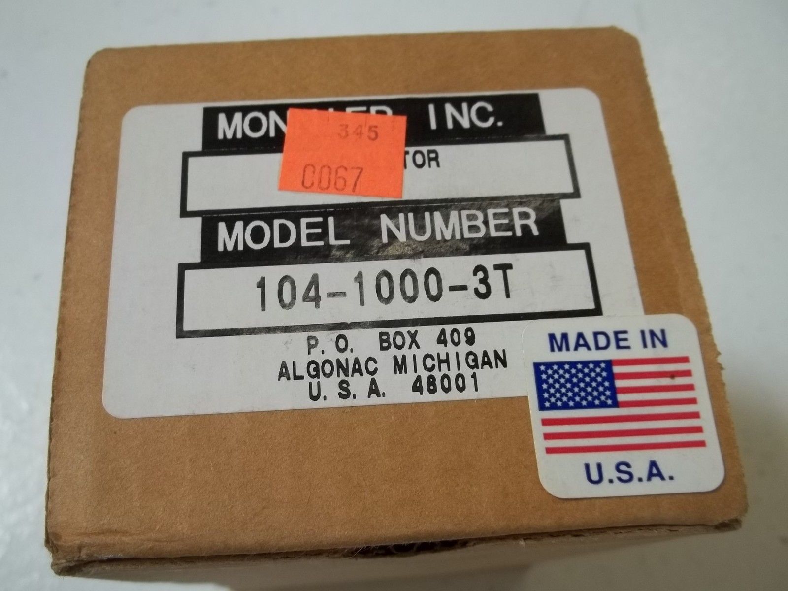 MONNIER INC. 104-1000-3T REGULATOR (NO KEYS) NSMP