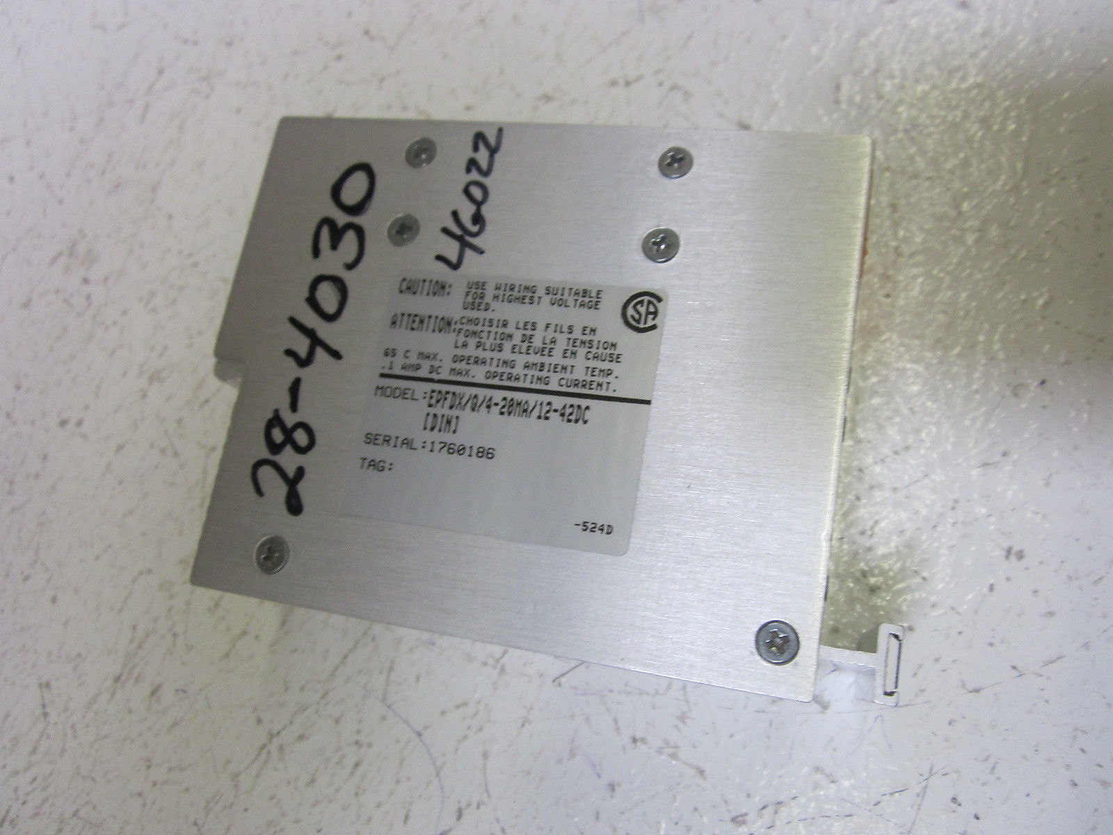 MOORE EPFDX/Q/4-20MA/12-42DC TRANSMITTERUNMP