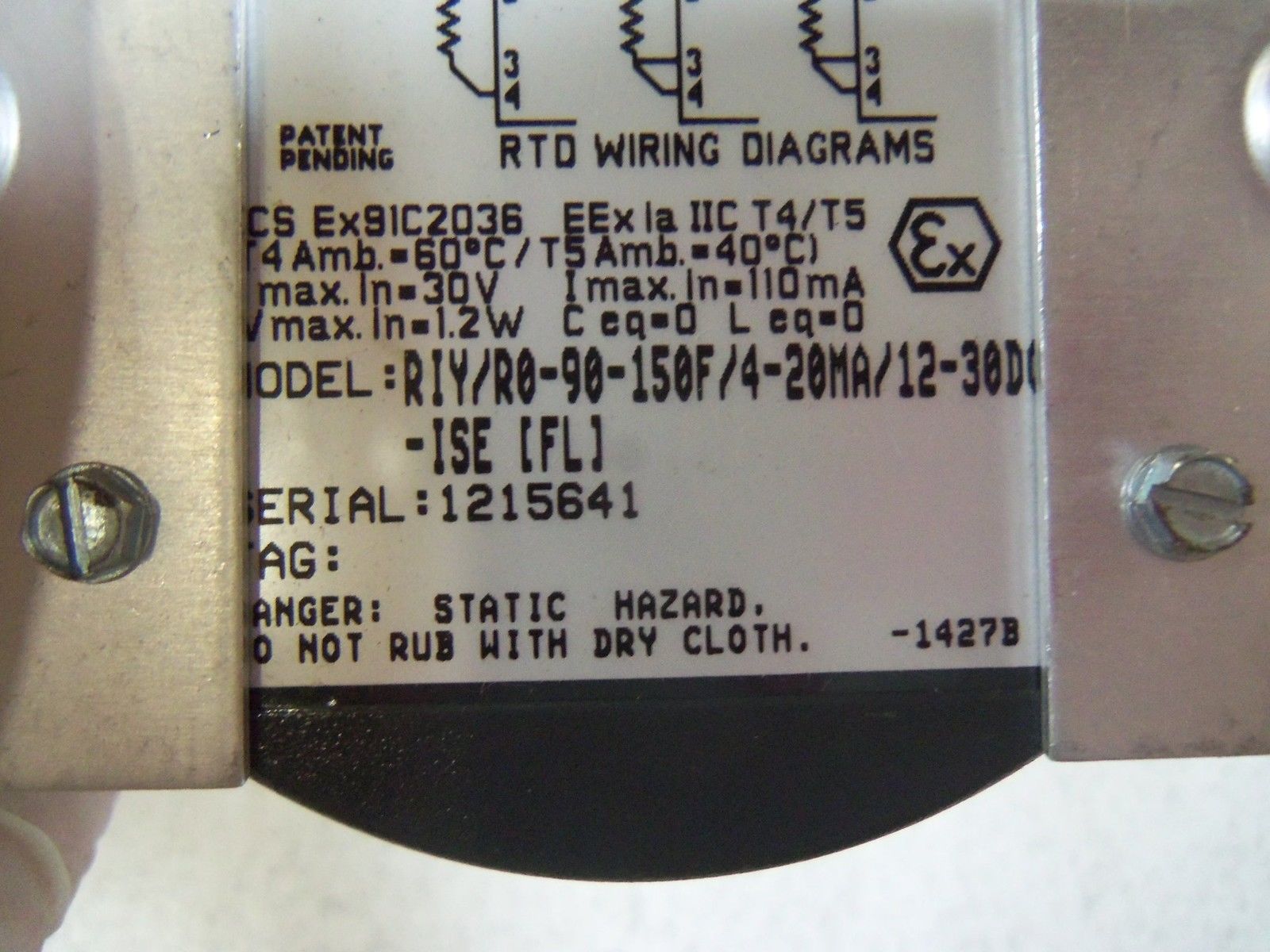MOORE RIY/R0-90-150F/4-20MA/12-30DC-ISE [FL] TRANSMITTER UNMP