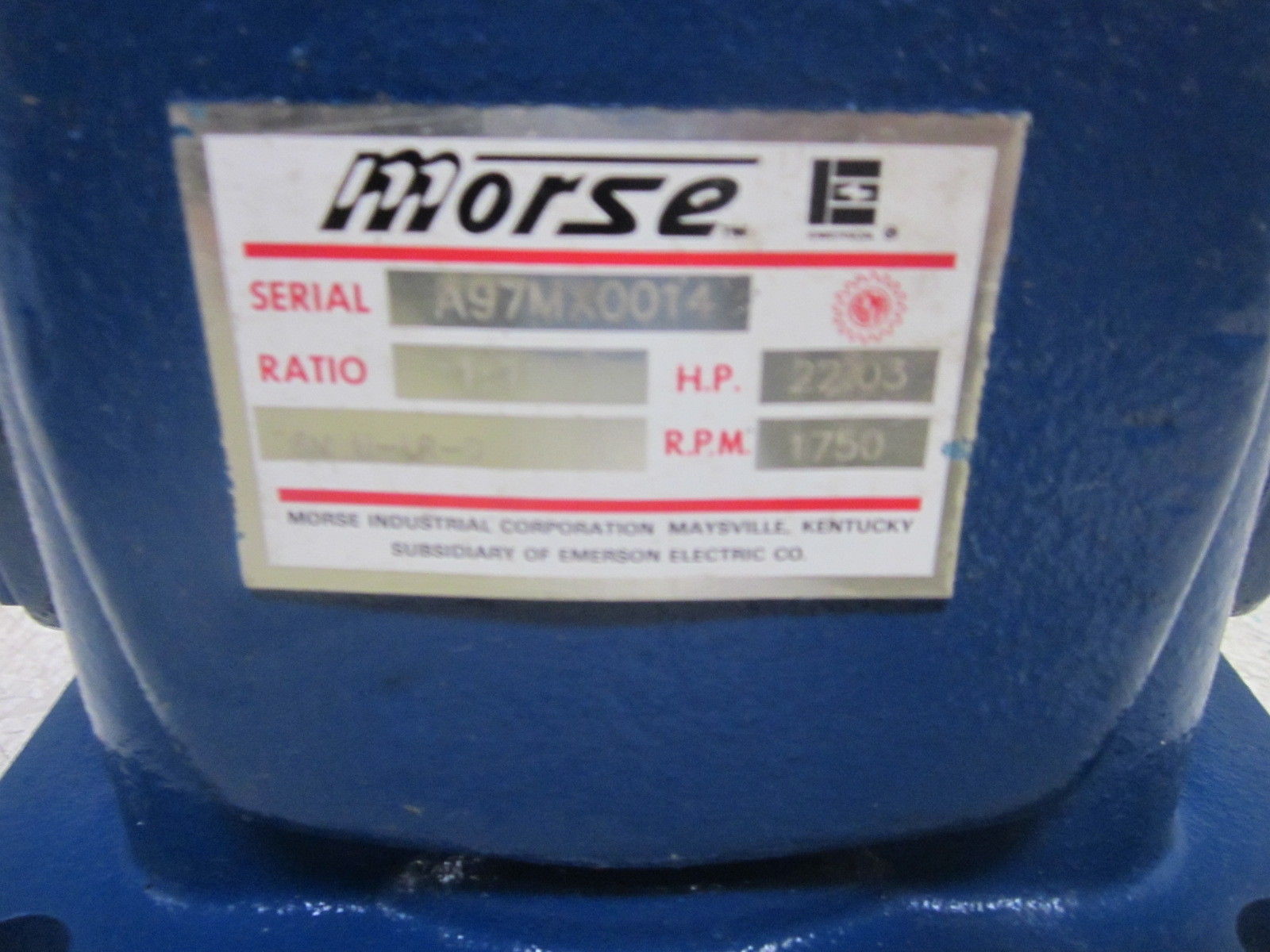 MORSE CORP. A97MX0014 UNMP