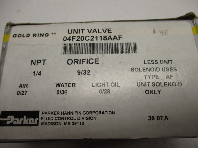 PARKER 04F20C2118AAF NSMP