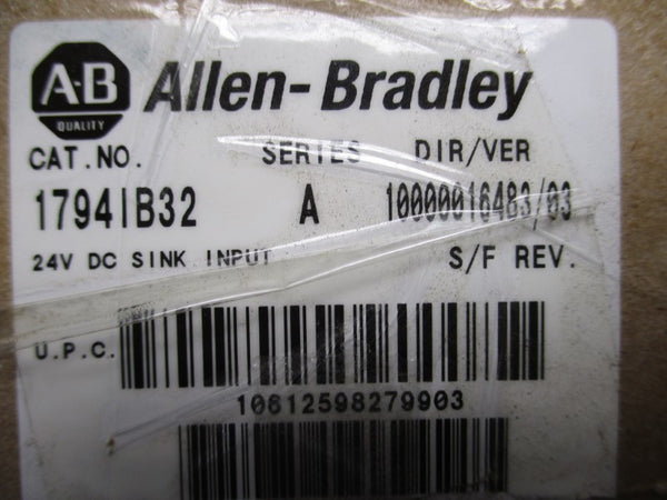 ALLEN BRADLEY 1794-IB32 24V DC SER. A (AS PICTURED) NSMP