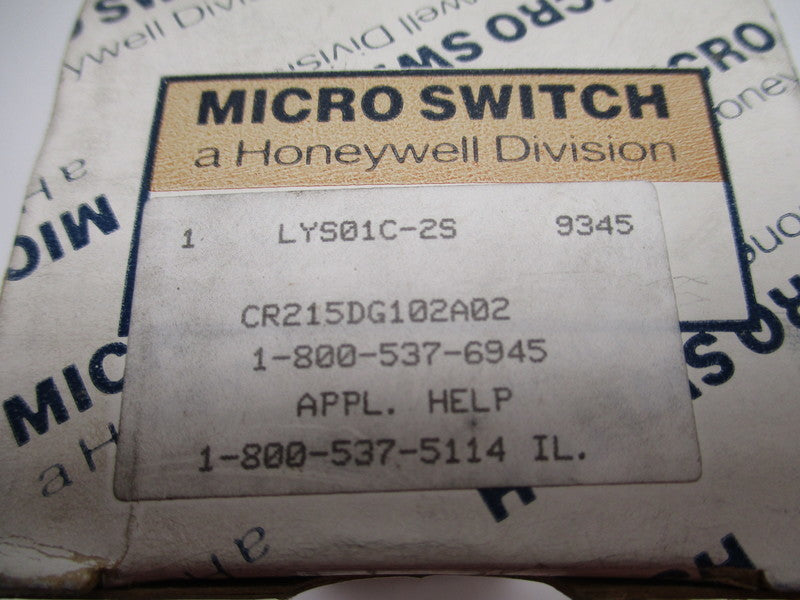 MICRO SWITCH LYS01C-2S NSMP