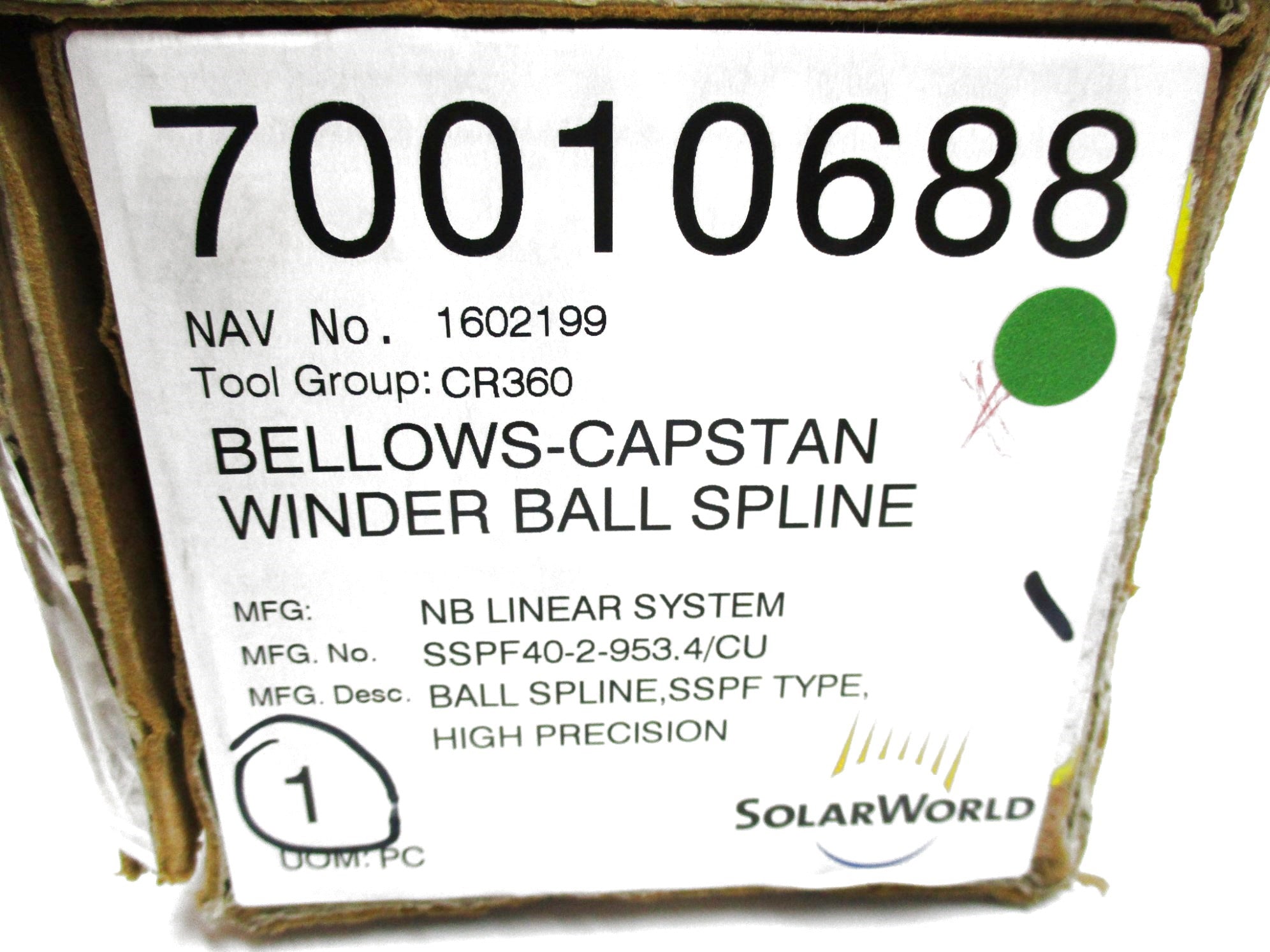 NB LINEAR SYSTEM SSPF40-2-953.4/CU NSMP