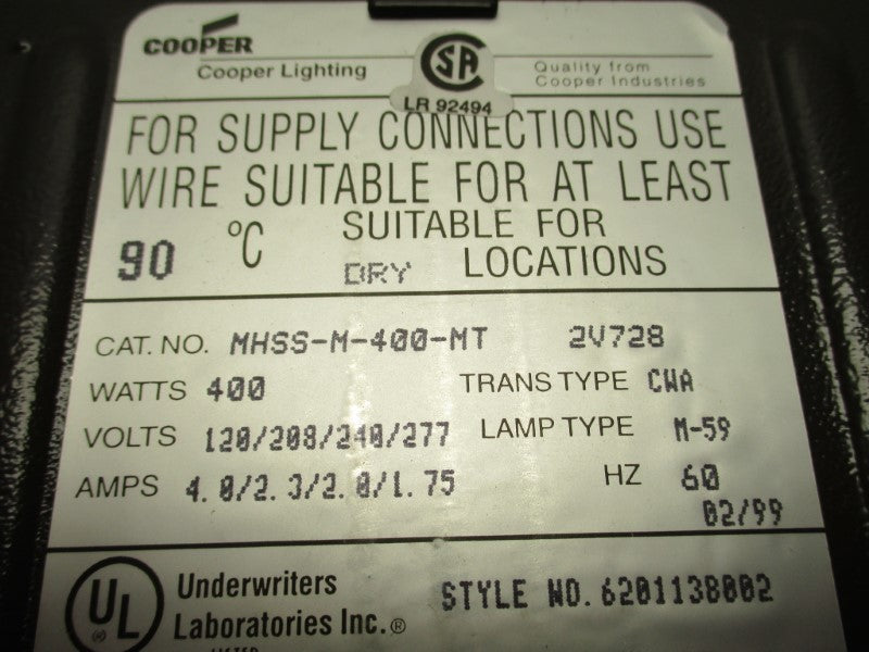 COOPER MHSS-M-400-MT  NSMP