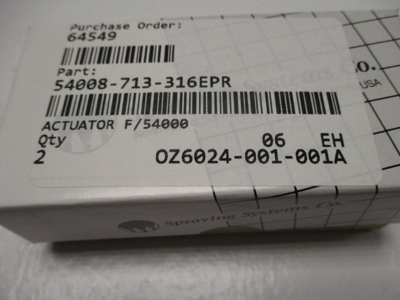 SPRAYING SYSTEMS 54008-713-316EPR (PKG OF 2) NSMP