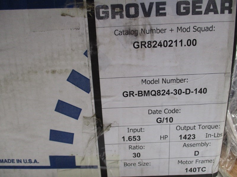 GROVE GEAR GR-BMQ824-30-D-140 NSMP